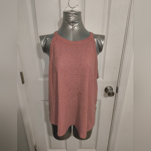 Universal Thread Tops - Universal Thread Pink Sleeveless Relaxed Tank Top